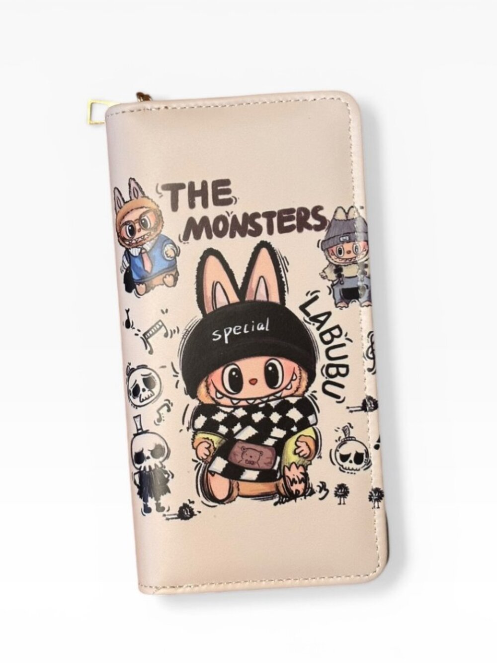 Labubu Monster Dual Sided Zipper Wallet NWT Style 01